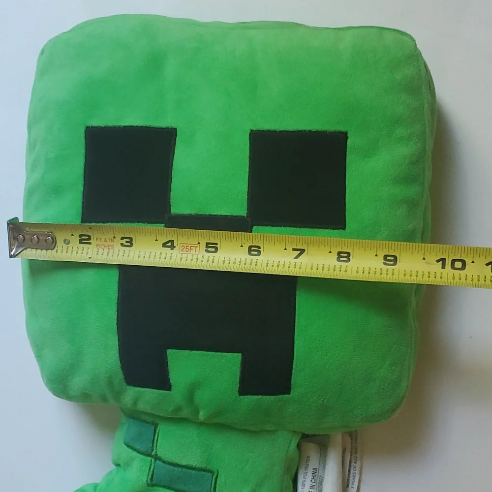 Minecraft Creeper Green/Black Plush Bed Pillow-OS